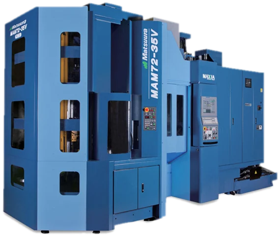 A blue Matsuura horizontal machining centre
