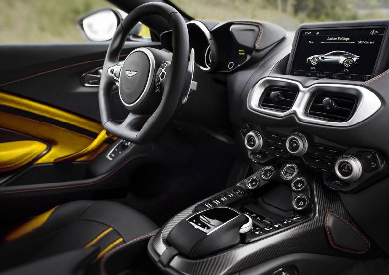 The interior of a supercar